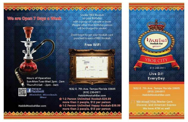 Shisha Hookah and Sports Lounge - Tampa, FL menu_pic