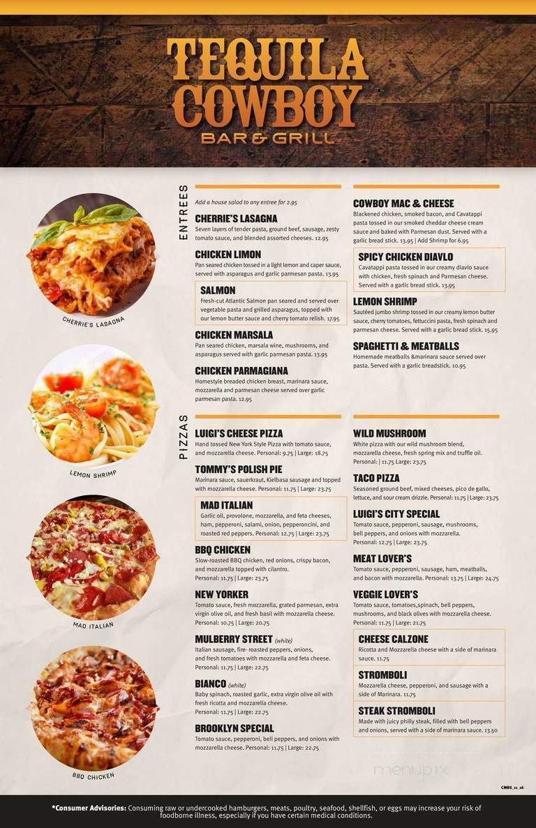 Tequila Cowboy - Columbus, OH menu_pic