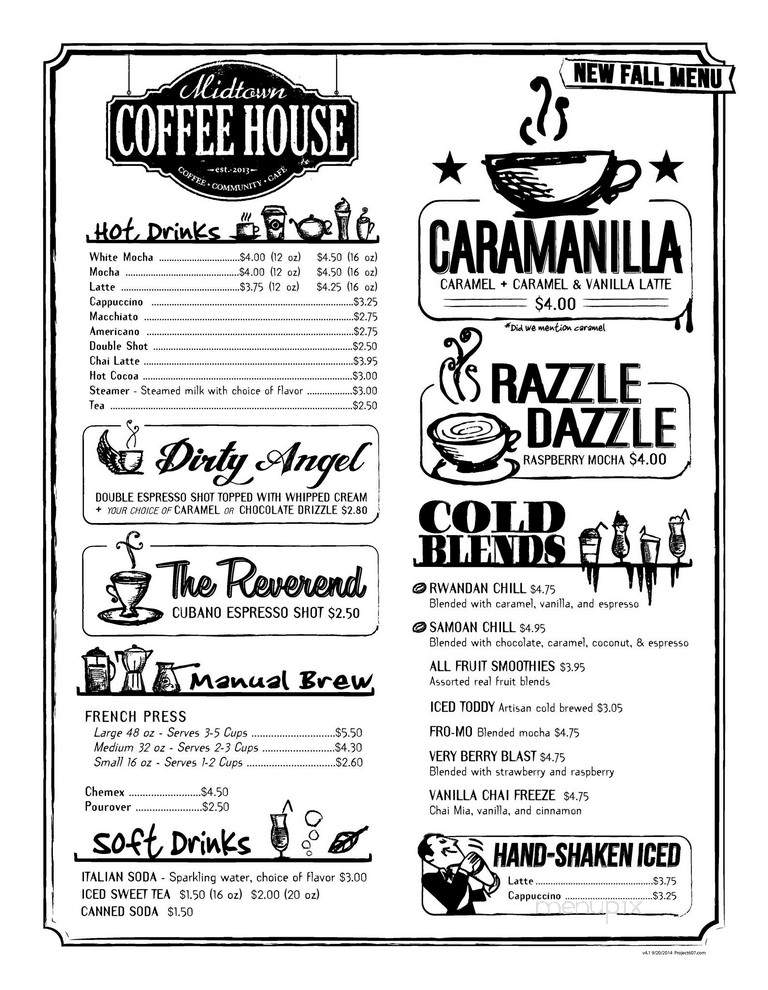 Midtown Coffee House - Columbus, GA menu_pic