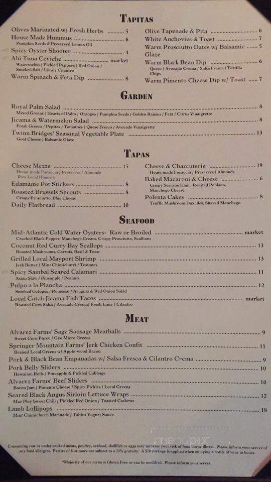 Royal Palm Village Wine & Tapas - Atlantic Beach, FL menu_pic