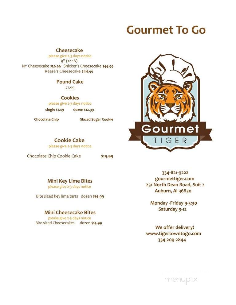Gourmet Tiger - Auburn, AL