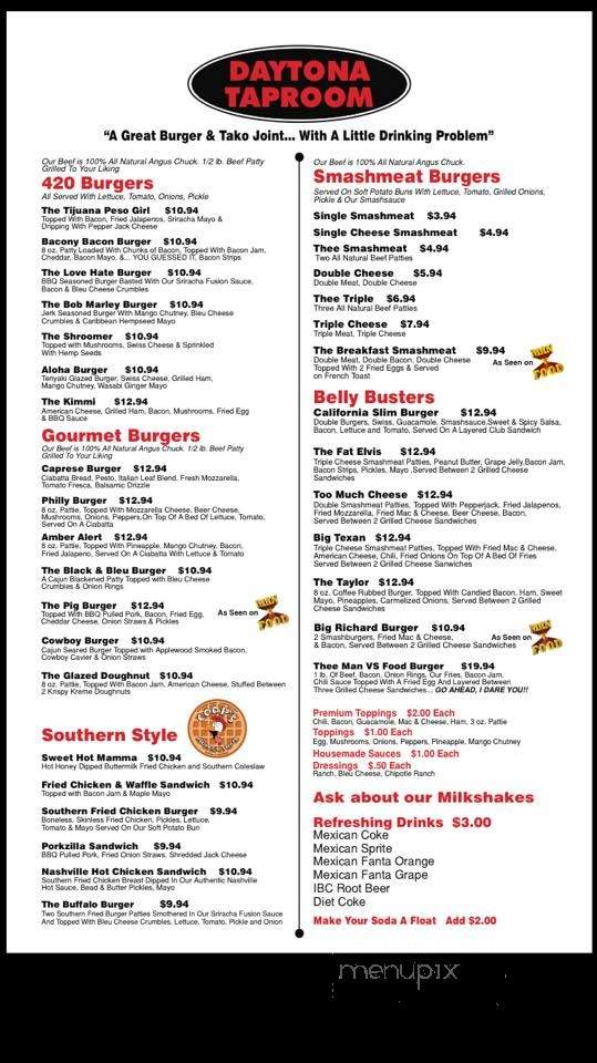 Daytona Beach Brewing Company - Daytona Beach, FL menu_pic