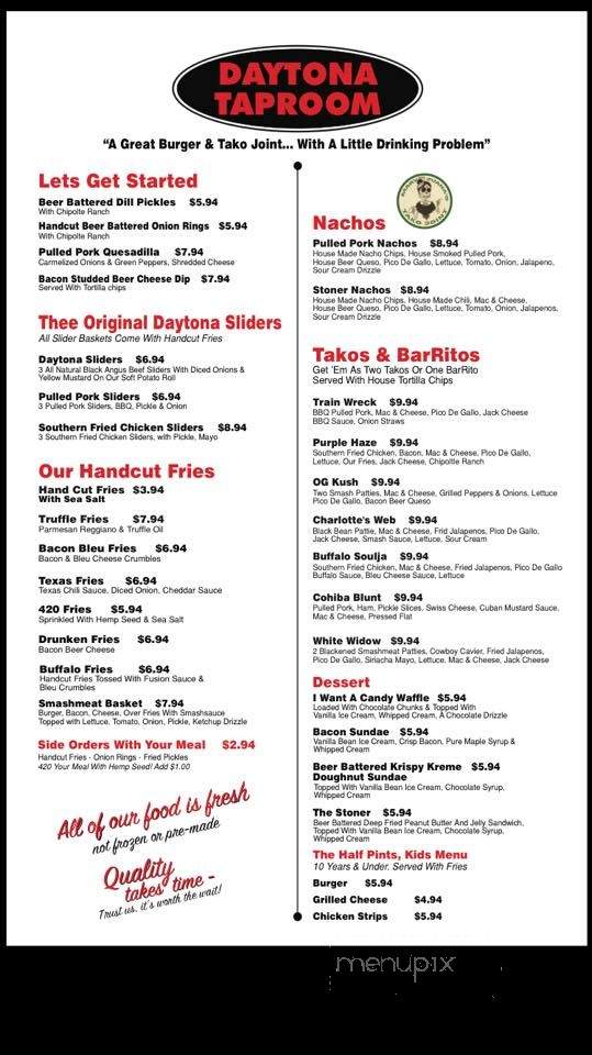 Daytona Beach Brewing Company - Daytona Beach, FL menu_pic