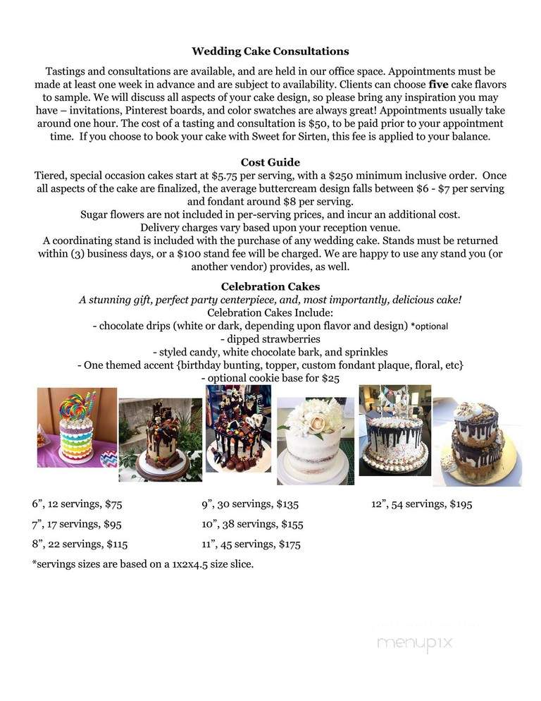 Sweet For Sirten - Santa Rosa Beach, FL menu_pic