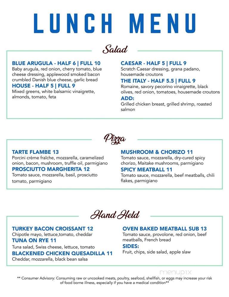 19th Hole - Montverde, FL menu_pic