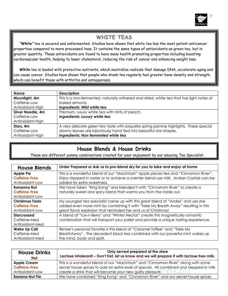 Tea and More - Titusville, FL menu_pic
