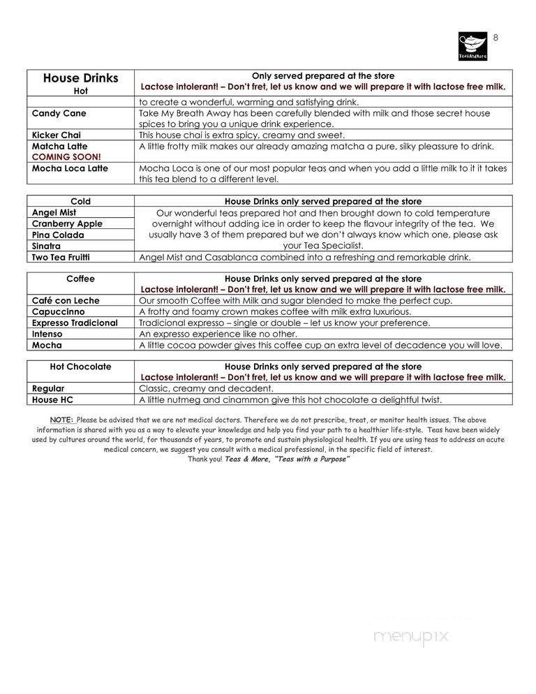 Tea and More - Titusville, FL menu_pic