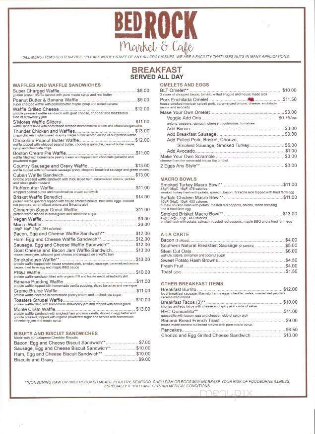 Bedrock Eats and Sweets - Memphis, TN menu_pic