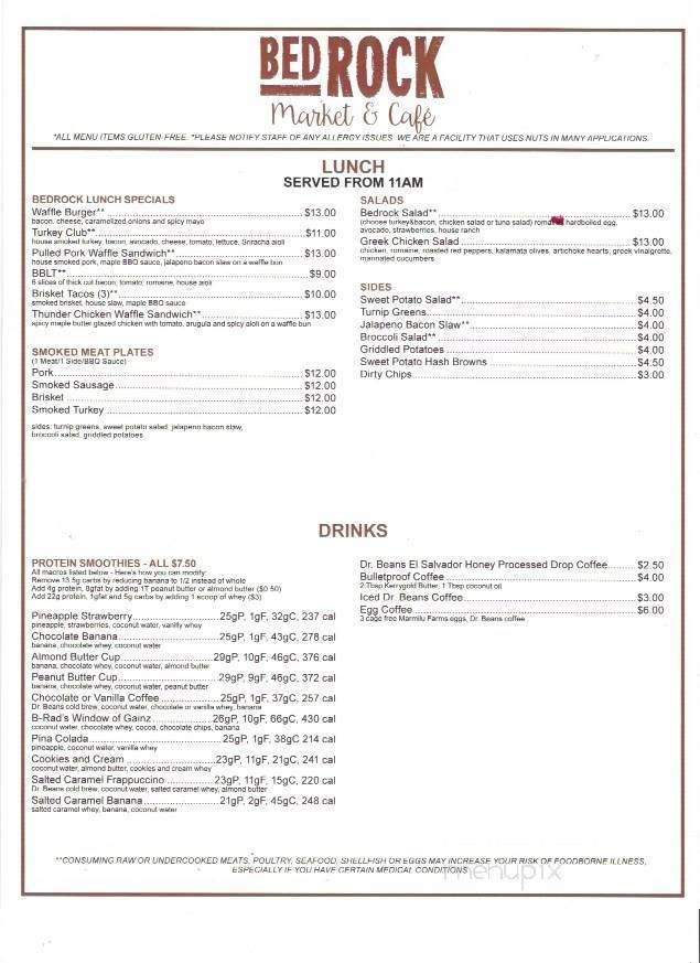 Bedrock Eats and Sweets - Memphis, TN menu_pic