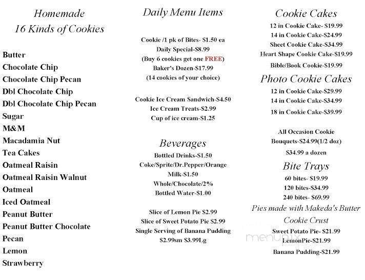 Makedas Homemade Butter Cookies - Memphis, TN menu_pic