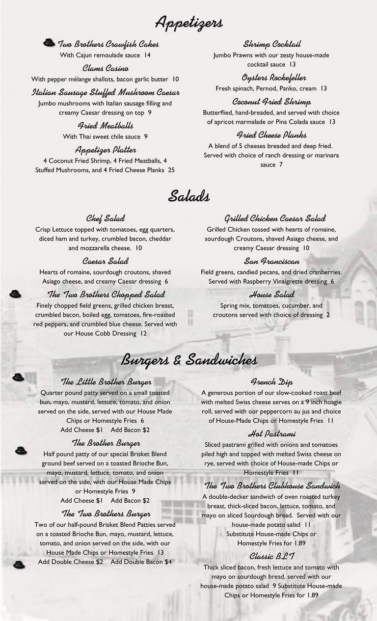 Two Brother's Restaurant - Monticello, AR menu_pic
