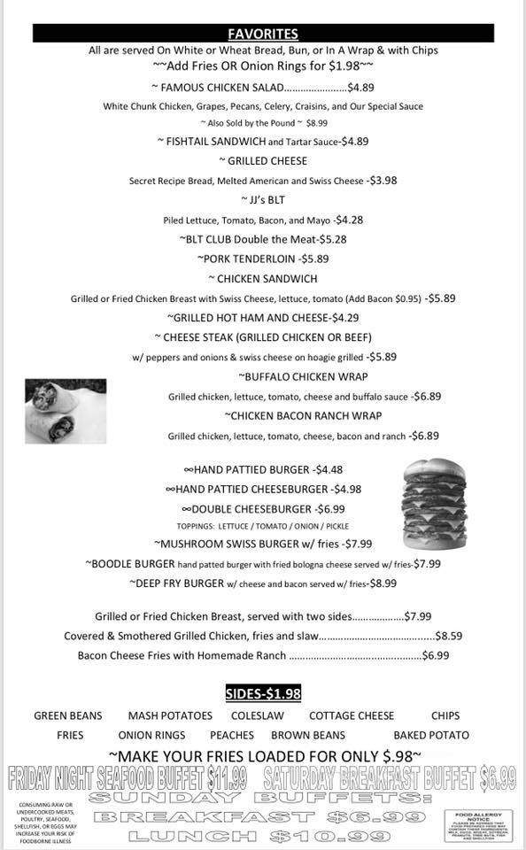 Menu of JJ's Sweets in Cynthiana, KY 41031