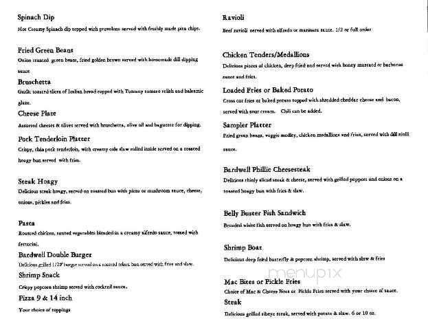 Bardwell Winery - Mount Orab, OH menu_pic