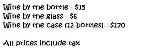 Bokes Creek Winery - Raymond, OH menu_pic