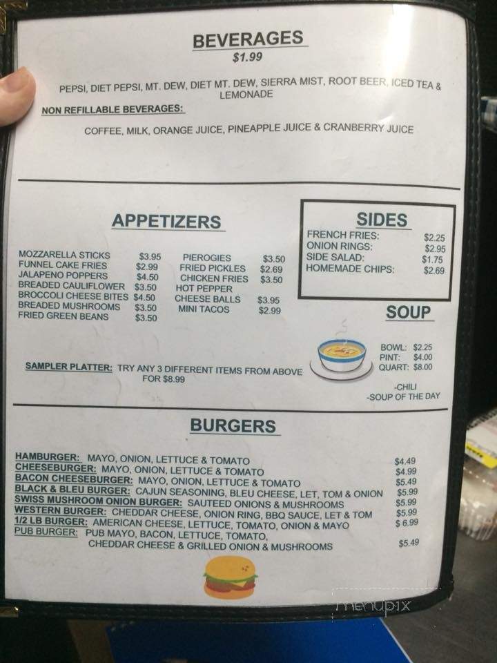 RJ's Pub - Elkhart, IN menu_pic