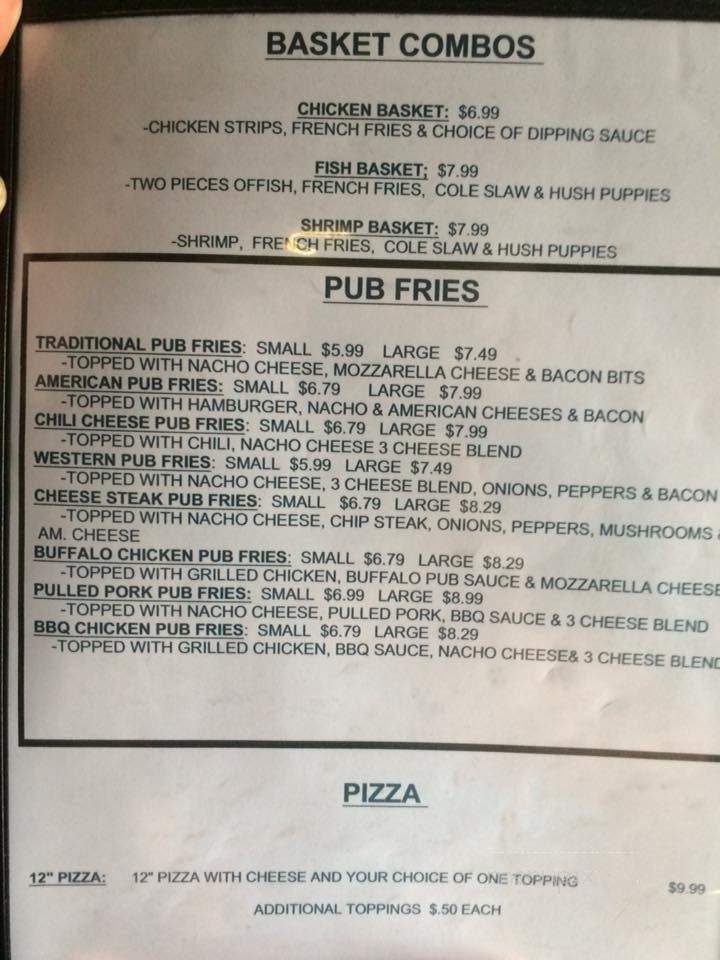 RJ's Pub - Elkhart, IN menu_pic