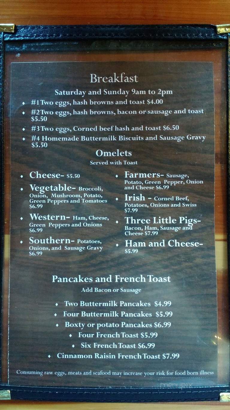 The Celtic Knot - Leonard, MI menu_pic