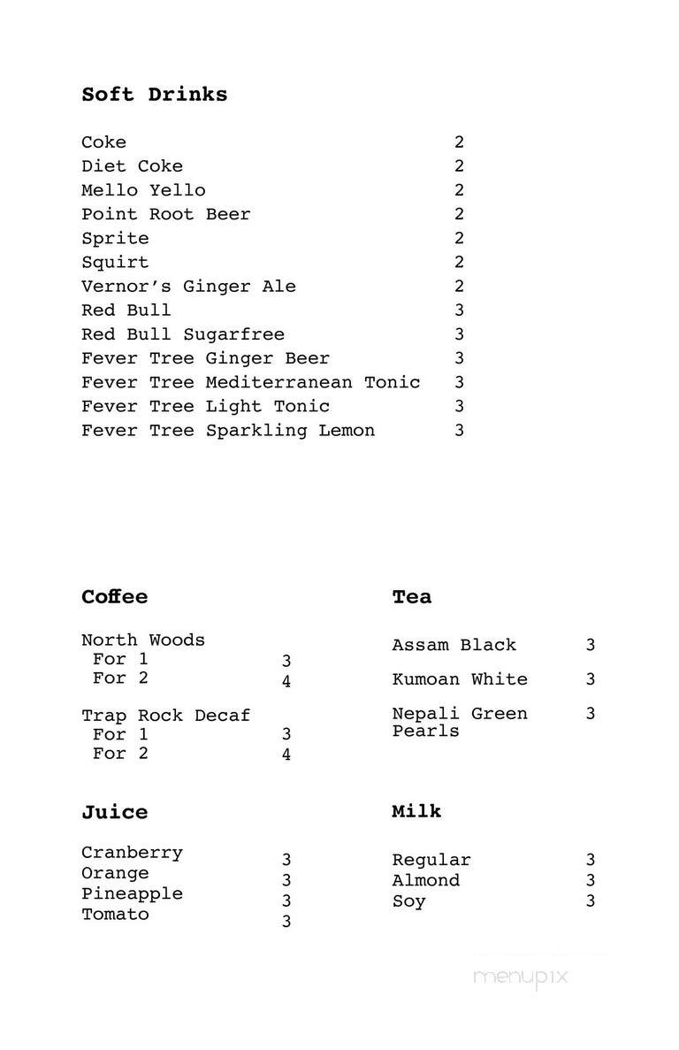 The Continental Fire Company - Houghton, MI menu_pic