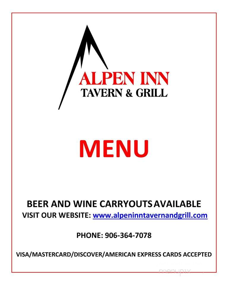 Alpen Inn Tavern & Grill - Bessemer, MI