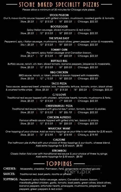 The 18th Amendment - Sioux Falls, SD menu_pic