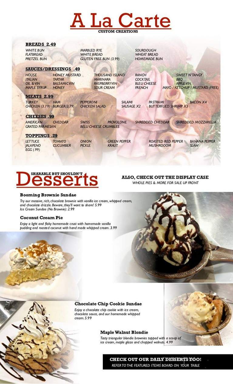Club T Sandwich Shop & Coffee House - Jamestown, PA menu_pic