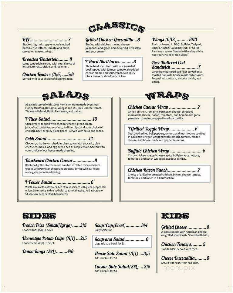 Bear's Place Pizza Parlor - Bloomington, IN menu_pic