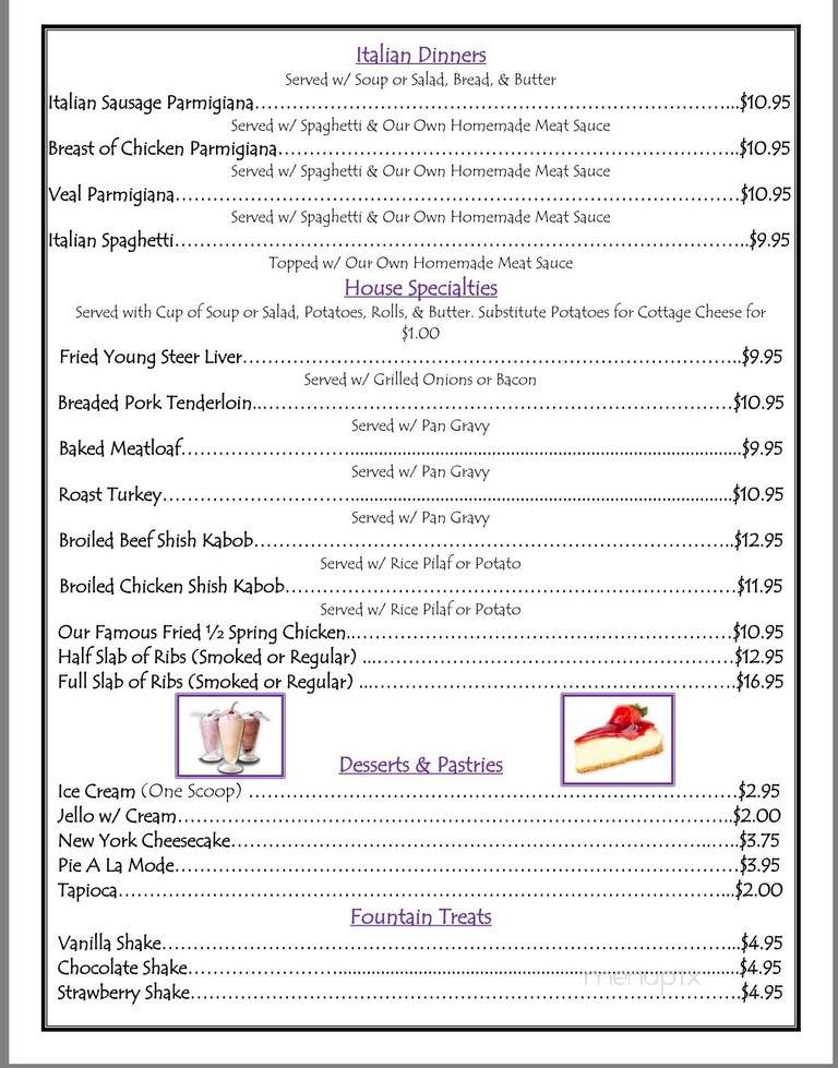 Marilyn's Family Restaurant - Monee, IL menu_pic