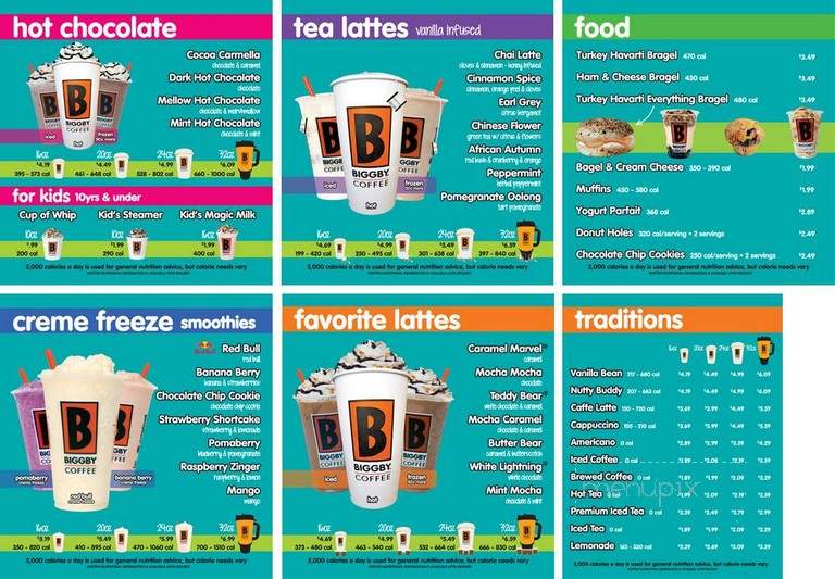 Biggby Coffee - Three Rivers, MI menu_pic
