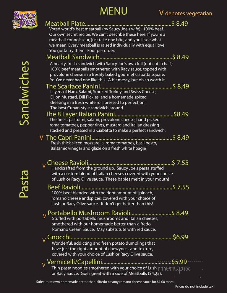 Dago Joe's - Clinton Township, MI menu_pic