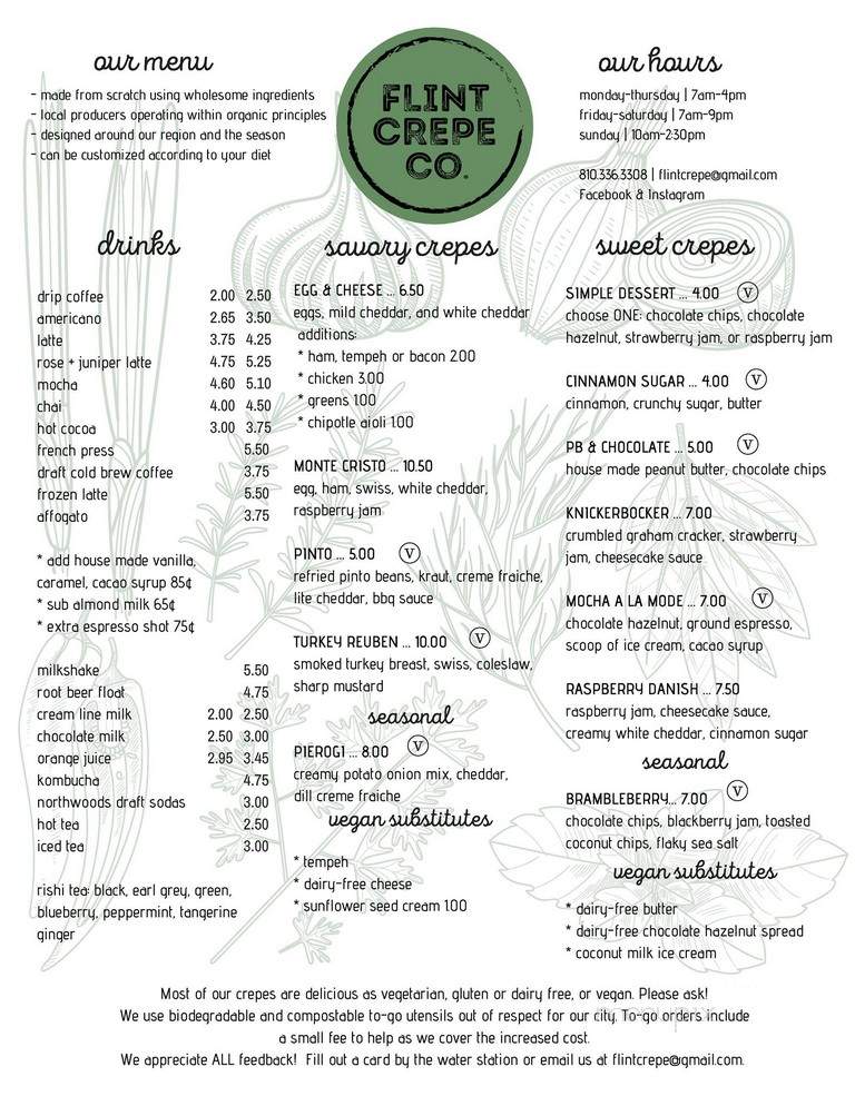 Flint Crepe Company - Flint, MI menu_pic