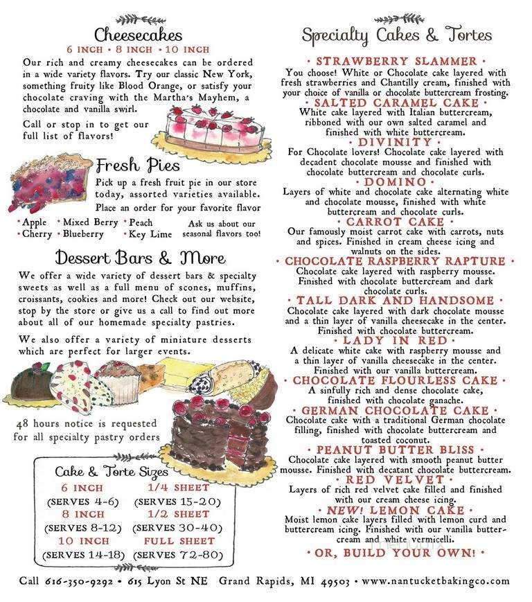 Nantucket Baking Company - Grand Rapids, MI menu_pic
