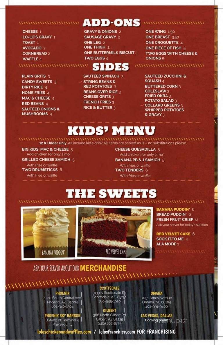Lo-Lo's Chicken & Waffles - Omaha, NE menu_pic