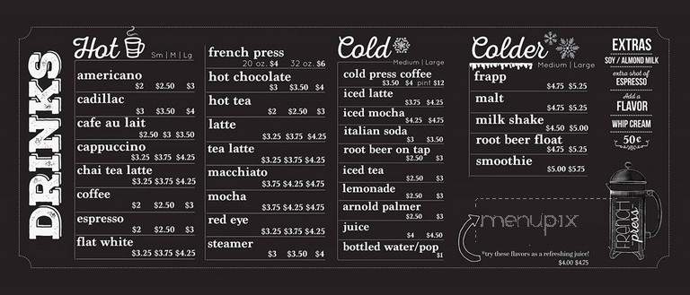The Dock Coffee - Spooner, WI menu_pic
