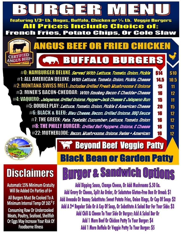 Doe Brothers Restaurant & Soda Fountain - Philipsburg, MT menu_pic