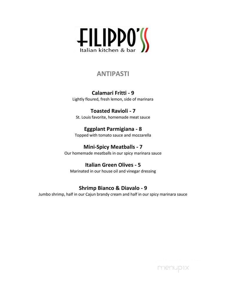 Filippos Italian Kitchen - Chesterfield, MO menu_pic