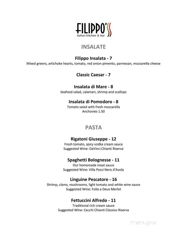 Filippos Italian Kitchen - Chesterfield, MO menu_pic