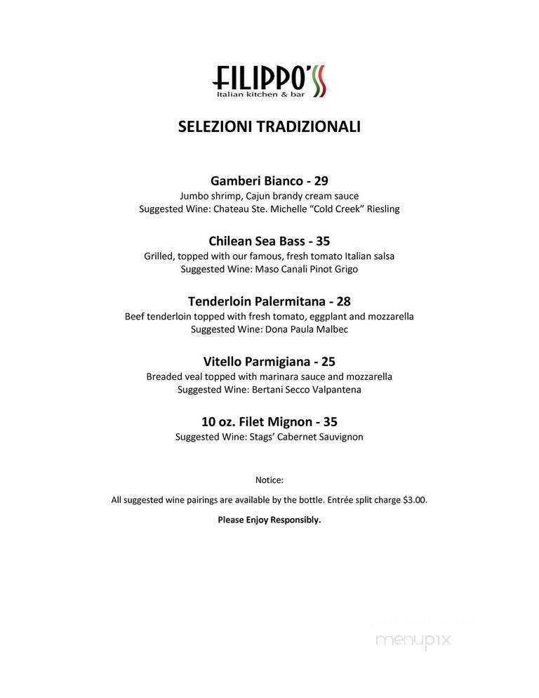Filippos Italian Kitchen - Chesterfield, MO menu_pic