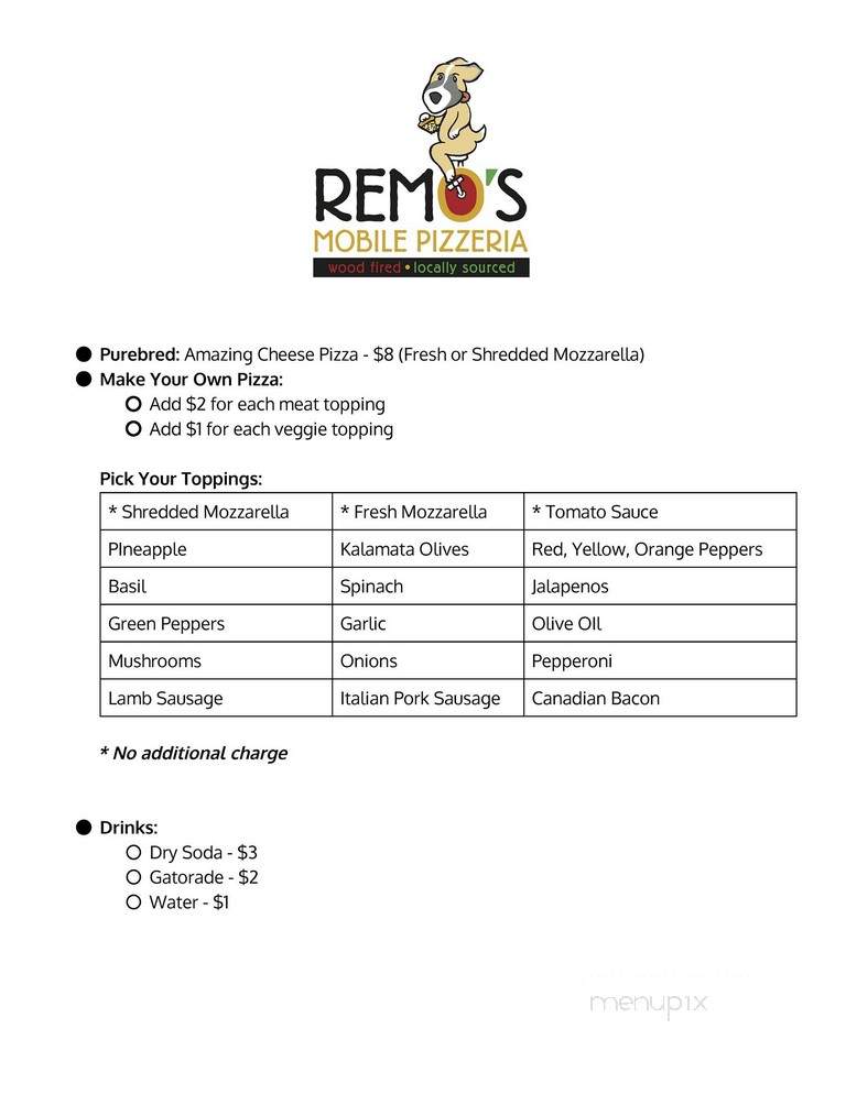 Remo's Mobile Pizzaria - Springfield, MO menu_pic