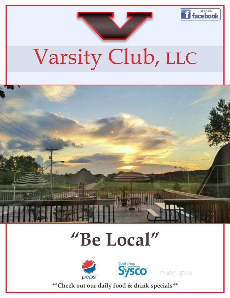 The Varsity Club - New Berlin, WI menu_pic