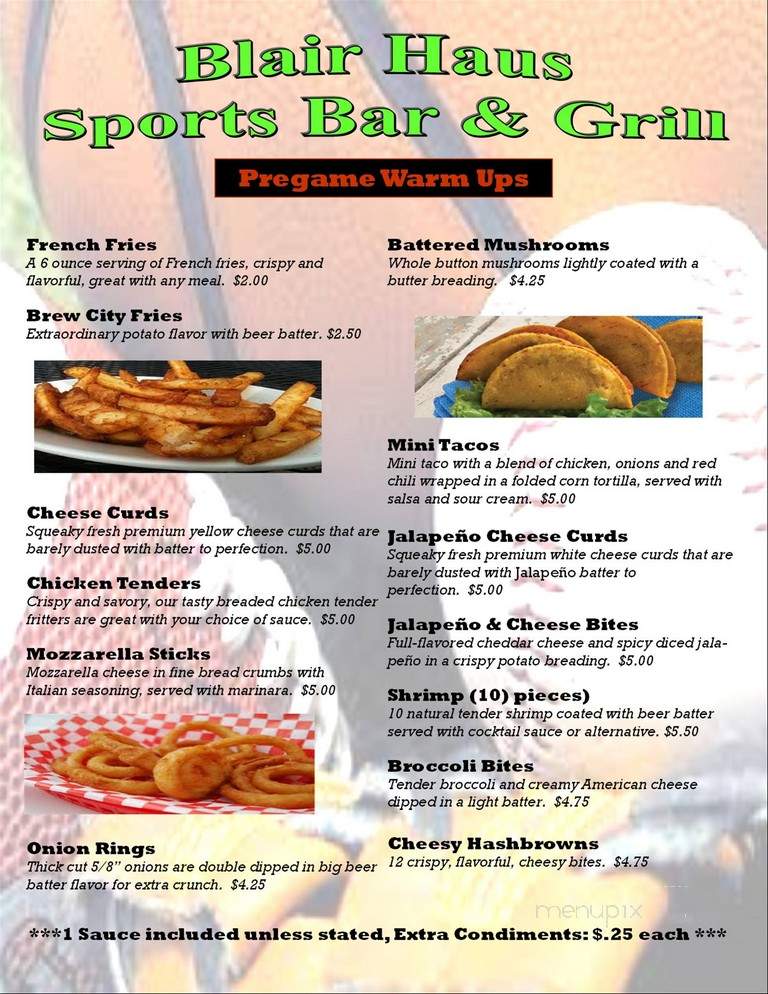 Blair Haus Sports Bar & Grill - Blair, WI menu_pic