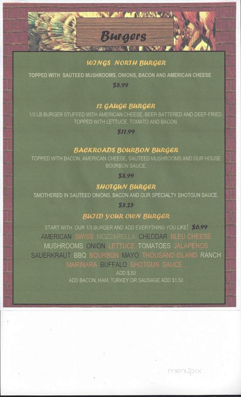 Wings North - Pine City, MN menu_pic