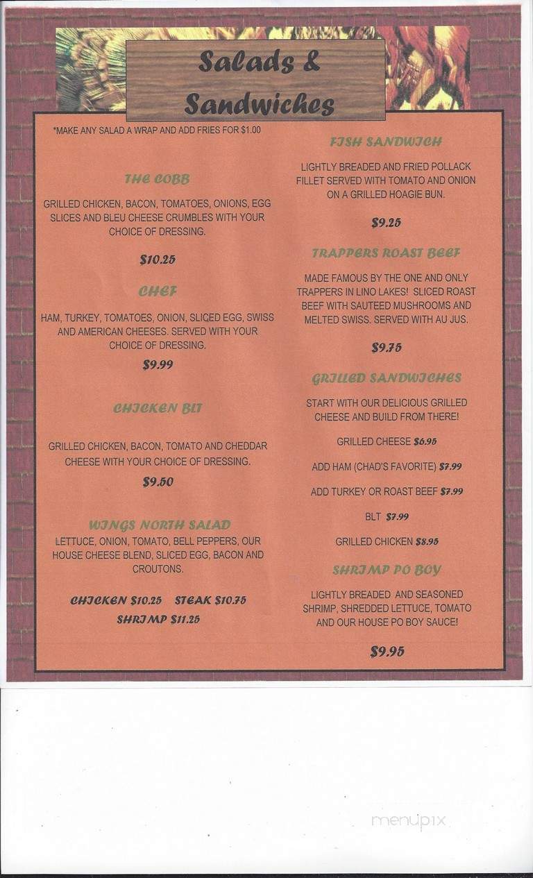 Wings North - Pine City, MN menu_pic