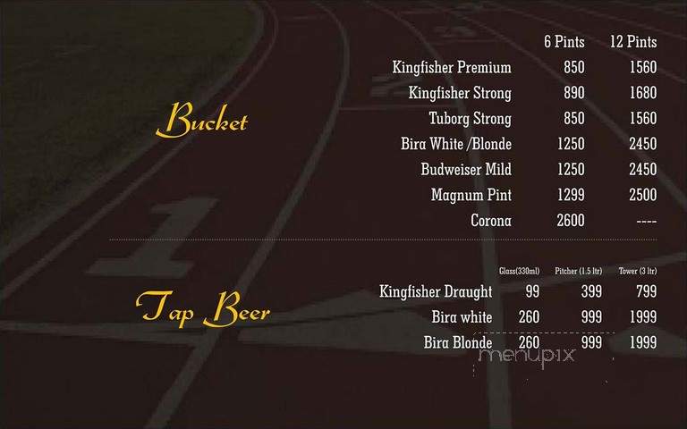 Playoffs Sports Lounge - Minneapolis, MN menu_pic