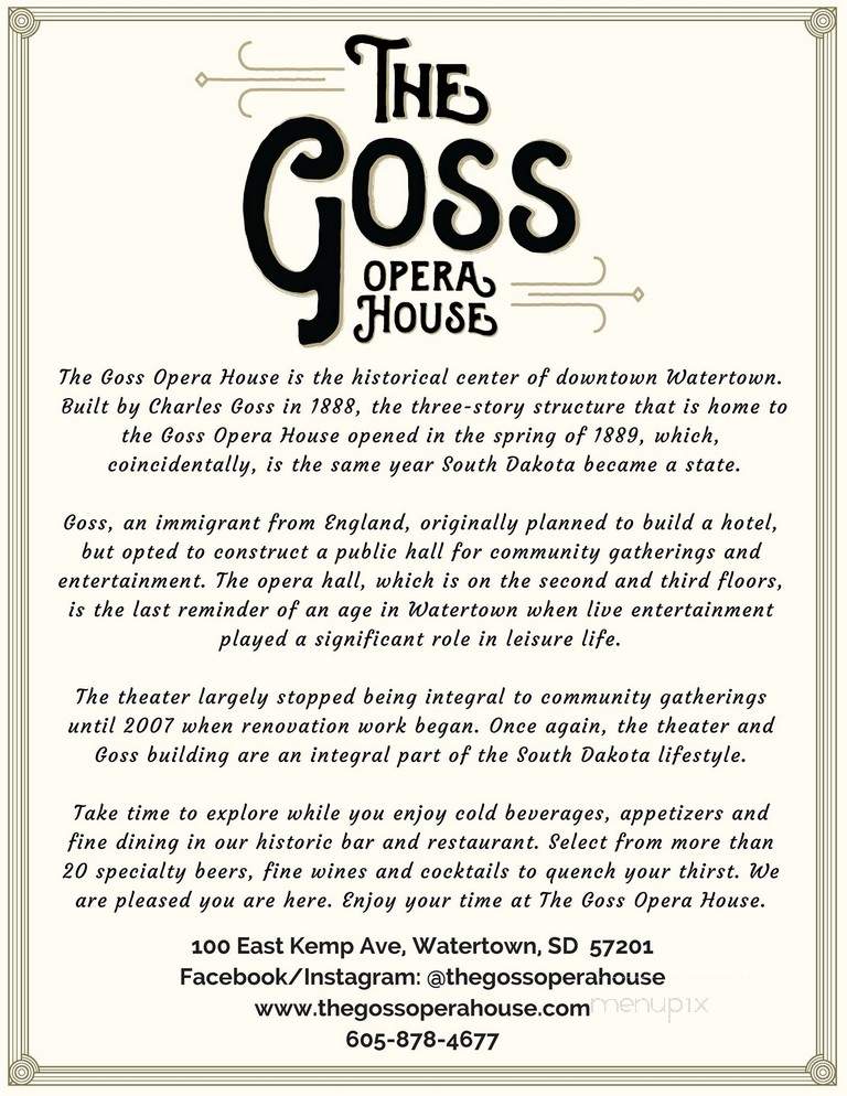 Goss Opera House - Watertown, SD