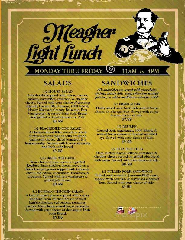 The Thomas Meagher Bar - Missoula, MT menu_pic