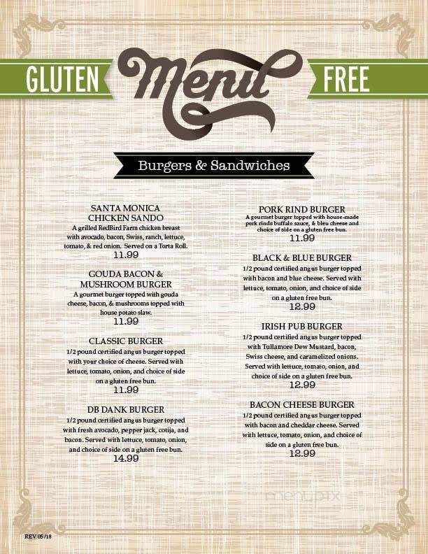 The Thomas Meagher Bar - Missoula, MT menu_pic