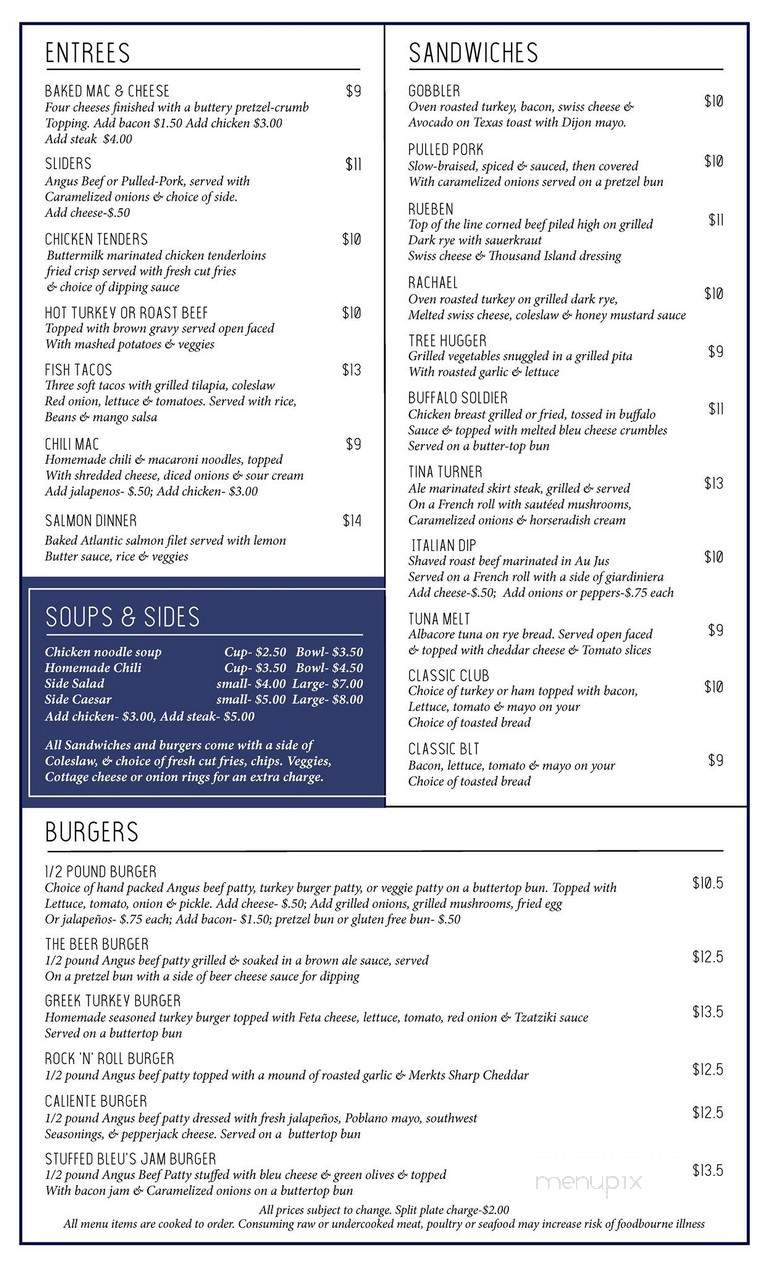 Mac's On Slade - Palatine, IL menu_pic