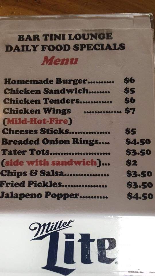 Bar Tini - North Riverside, IL menu_pic