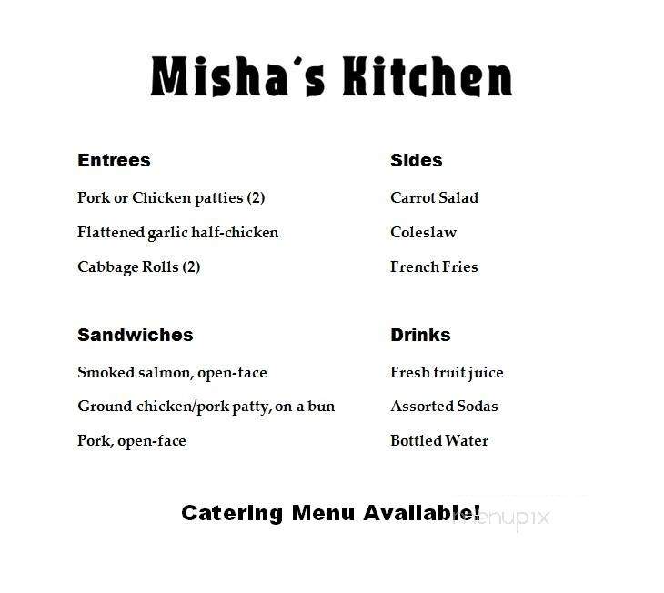 Misha's Kitchen - Dallas, TX menu_pic