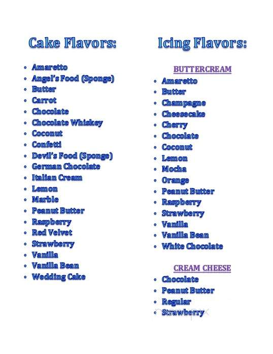 Stephen's Sweet Sensations - Fort Worth, TX menu_pic